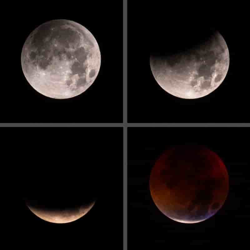 Proč Měsíc během zatmění září modře a červeně?